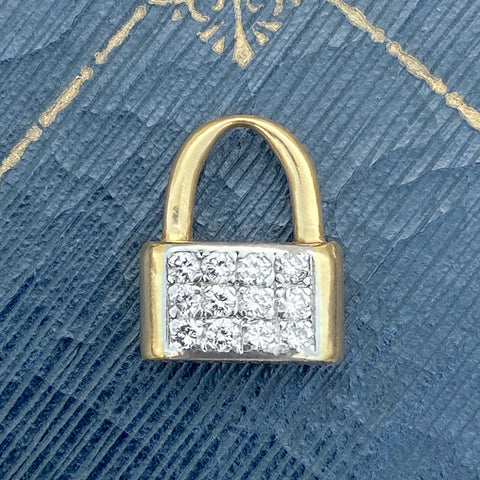 Diamond Padlock sold by Doyle and Doyle an antique and vintage jewelry boutique
