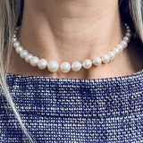 Vintage Single Stand Pearl Necklace sold by Doyle and Doyle an antique and vintage jewelry boutique