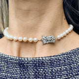 Vintage Single Stand Pearl Necklace sold by Doyle and Doyle an antique and vintage jewelry boutique