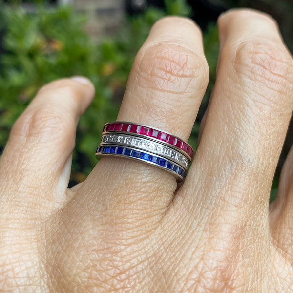 Vintage Ruby Eternity Band Ring sold by Doyle and Doyle an antique and vintage jewelry boutique