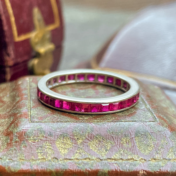 Vintage Ruby Eternity Band Ring sold by Doyle and Doyle an antique and vintage jewelry boutique