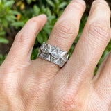 Wide Diamond Eternity Band sold by Doyle and Doyle an antique and vintage jewelry boutique