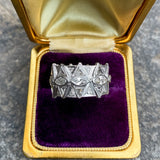 Wide Diamond Eternity Band sold by Doyle and Doyle an antique and vintage jewelry boutique
