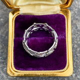 Wide Diamond Eternity Band sold by Doyle and Doyle an antique and vintage jewelry boutique