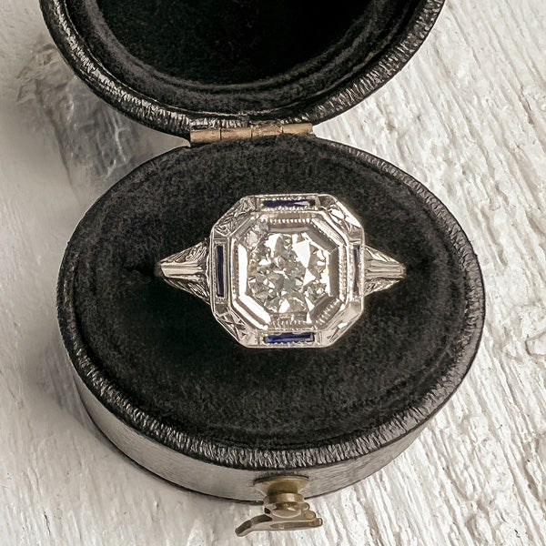Vintage Filigree Diamond Ring, RBC 0.51ct. sold by Doyle and Doyle an antique and vintage jewelry boutique