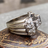 Vintage Retro Moderne Diamond Ring, from Doyle & Doyle antique and vintage jewelry boutique