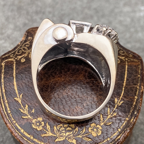 Vintage Retro Moderne Diamond Ring, from Doyle & Doyle antique and vintage jewelry boutique