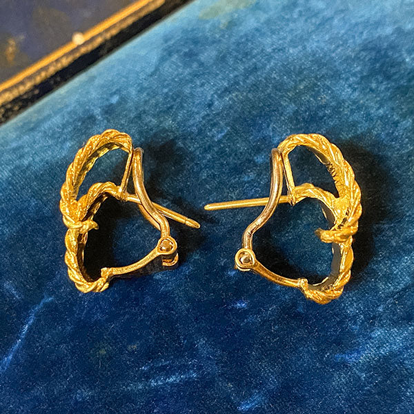Vintage Ribbon Earrings sold by Doyle and Doyle an antique and vintage jewelry boutique