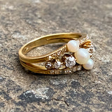 Antique Pearl & Diamond Ring sold by Doyle and Doyle an antique and vintage jewelry boutique