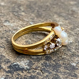 Antique Pearl & Diamond Ring sold by Doyle and Doyle an antique and vintage jewelry boutique