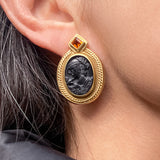 Vintage Cameo Earrings sold by Doyle and Doyle an antique and vintage jewelry boutique