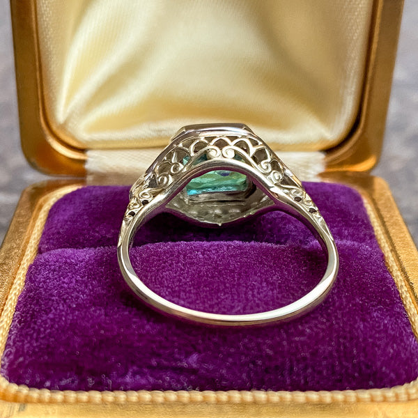 Art Deco Emerald & Diamond Ring sold by Doyle and Doyle an antique and vintage jewelry boutique