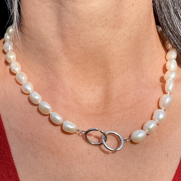 Estate Tiffany & Co Pearl Necklace sold by Doyle and Doyle an antique and vintage jewelry boutique