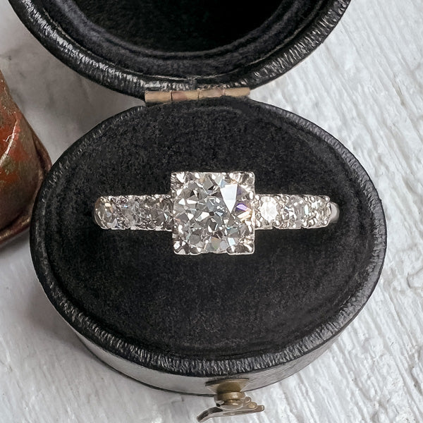 Vintage Engagement Ring, Old Euro 0.55ct. sold by Doyle and Doyle an antique and vintage jewelry boutique
