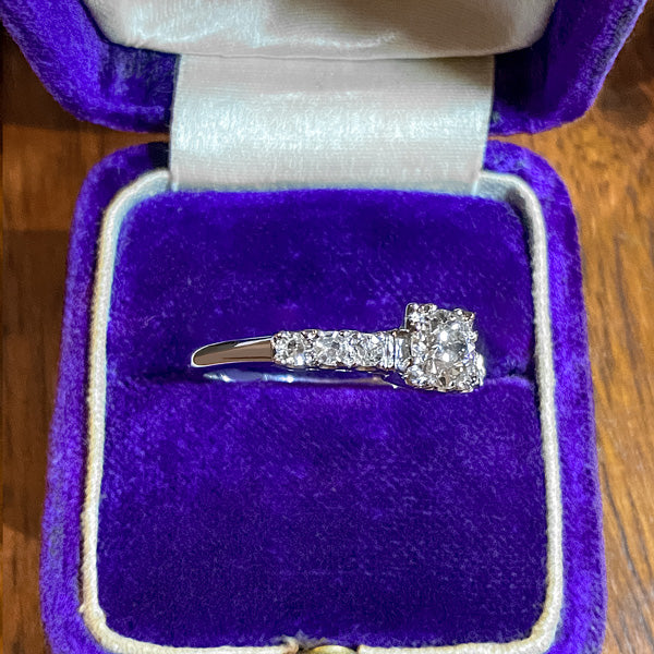 Vintage Engagement Ring, Old Euro 0.55ct. sold by Doyle and Doyle an antique and vintage jewelry boutique