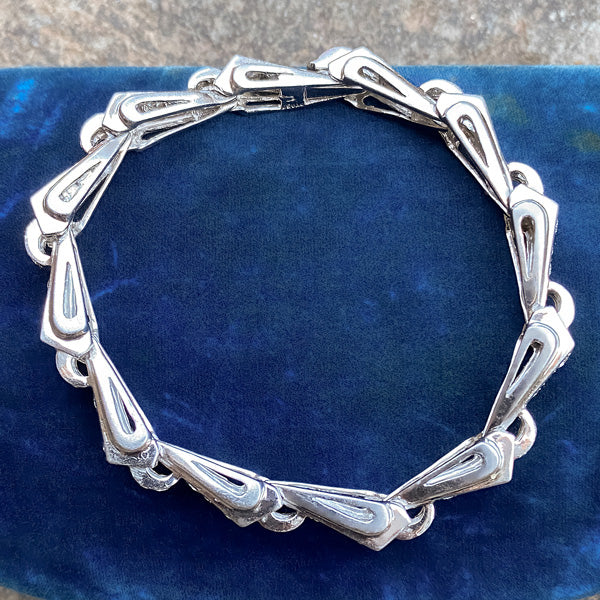 Retro Diamond Bracelet sold by Doyle and Doyle an antique and vintage jewelry boutique