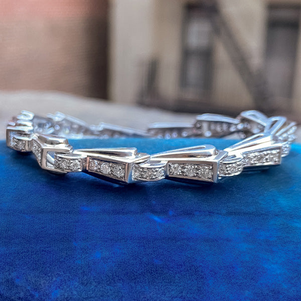 Retro Diamond Bracelet sold by Doyle and Doyle an antique and vintage jewelry boutique