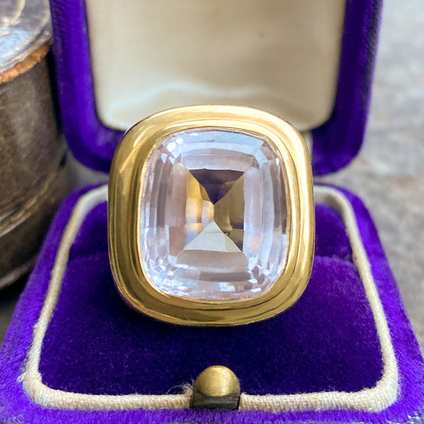 Vintage Rock Crystal Ring sold by Doyle and Doyle an antique and vintage jewelry boutique