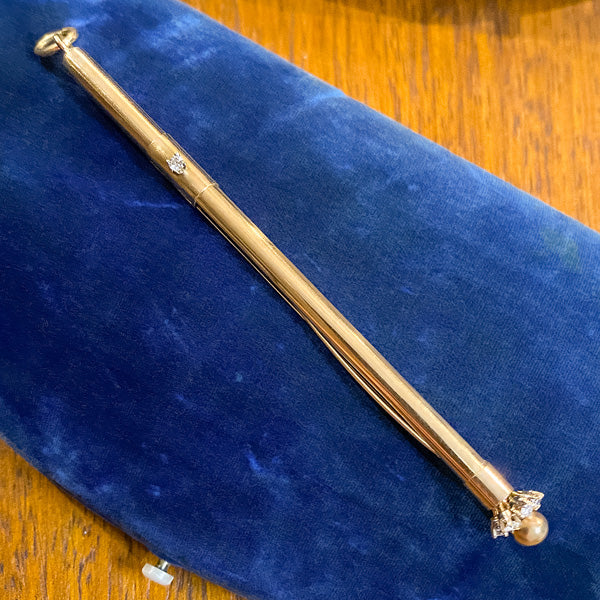 Vintage Cartier Champagne Swizzle Stick sold by Doyle and Doyle an antique and vintage jewelry boutique