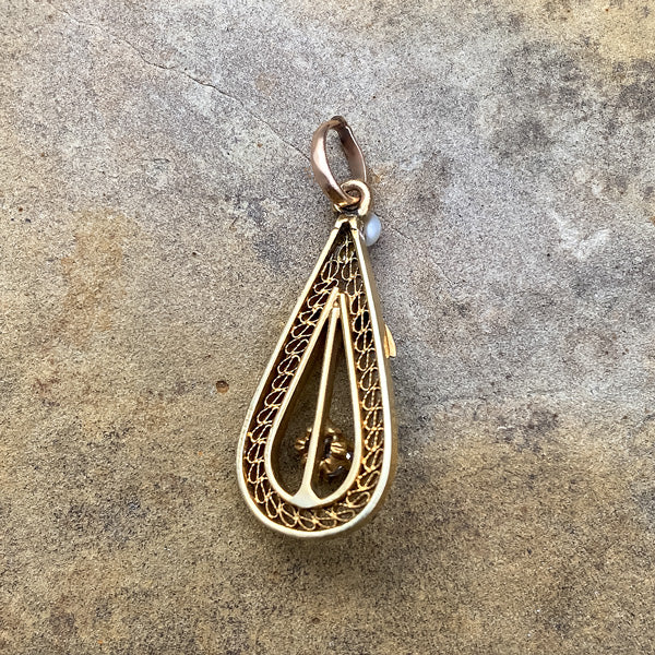 Antique Diamond Pendant sold by Doyle and Doyle an antique and vintage jewelry boutique