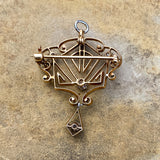 Antique Diamond Pin/ Pendant sold by Doyle and Doyle an antique and vintage jewelry boutique