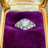 Art Deco Engagement Ring, RBC 0.70 sold by Doyle and Doyle an antique and vintage jewelry boutique