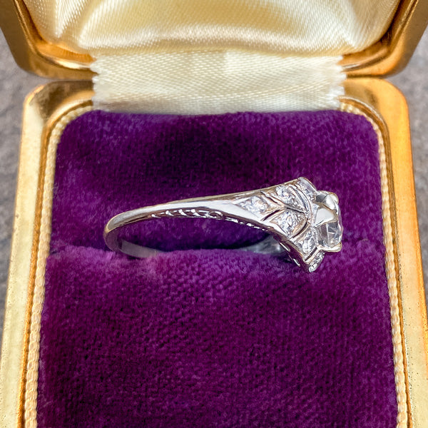 Art Deco Engagement Ring, RBC 0.70 sold by Doyle and Doyle an antique and vintage jewelry boutique