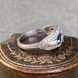 Art Deco Engagement Ring, Emerald cut 0.40ct. sold by Doyle and Doyle an antique and vintage jewelry boutique