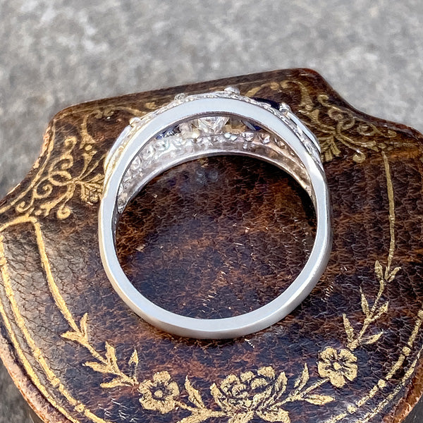 Art Deco Engagement Ring, Emerald cut 0.40ct. sold by Doyle and Doyle an antique and vintage jewelry boutique