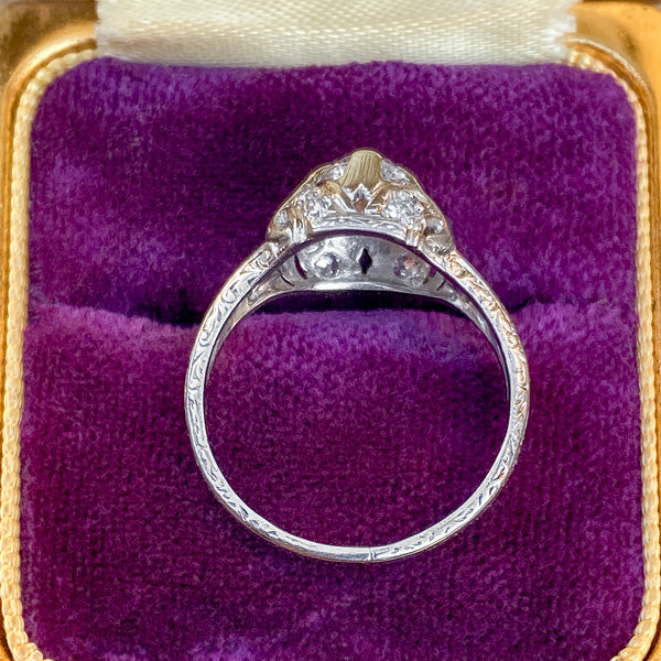 Art Deco Engagement Ring, Old Mine 0.50ct. sold by Doyle and Doyle an antique and vintage jewelry boutique