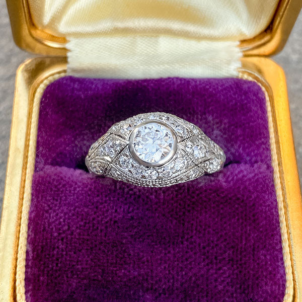 Art Deco Diamond Engagement Ring, RBC 0.50ctw. sold by Doyle and Doyle an antique and vintage jewelry boutique