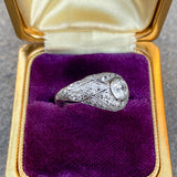 Art Deco Diamond Engagement Ring, RBC 0.50ctw. sold by Doyle and Doyle an antique and vintage jewelry boutique