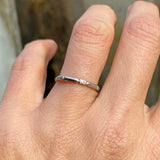 Vintage Patterned White Platinum Band sold by Doyle and Doyle an antique and vintage jewelry boutique