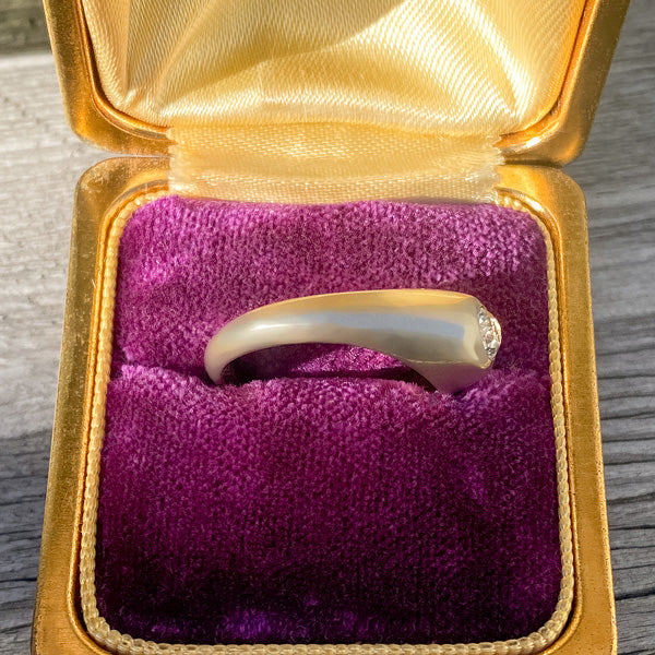 Antique Old European Cut Gypsy Set Ring, 0.30ct. sold by Doyle and Doyle an antique and vintage jewelry boutique