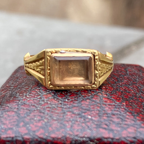 Victorian Locket Ring sold by Doyle and Doyle an antique and vintage jewelry boutique