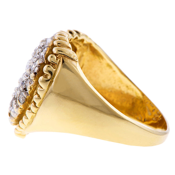 Vintage Pave Heart Ring