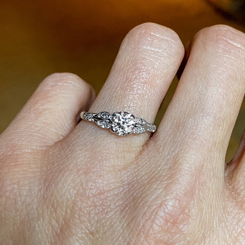 Art Deco Engagement Ring, Circular Brilliant 0.73ct. sold by Doyle and Doyle an antique and vintage jewelry boutique