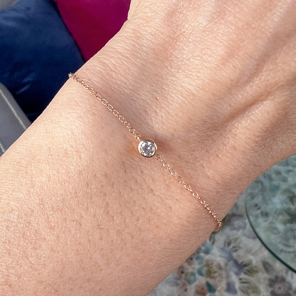 Bezel Set Diamond Bracelet sold by Doyle and Doyle an antique and vintage jewelry boutique