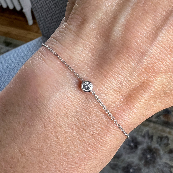 Bezel Set Diamond Bracelet sold by Doyle and Doyle an antique and vintage jewelry boutique