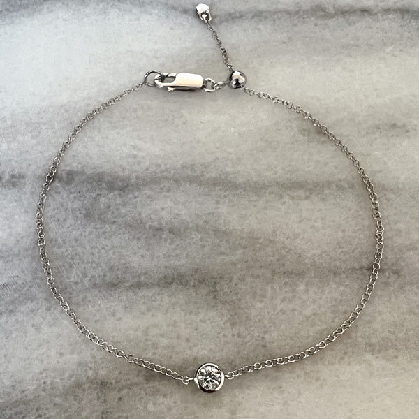 Bezel Set Diamond Bracelet sold by Doyle and Doyle an antique and vintage jewelry boutique