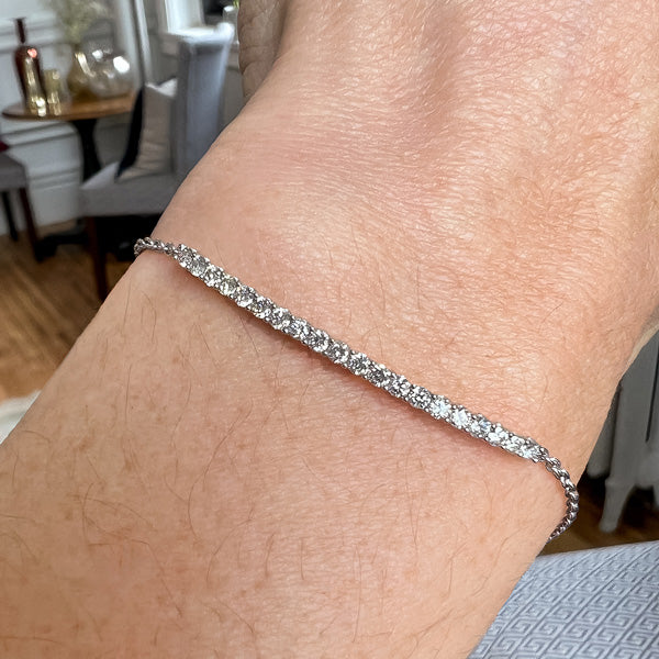 Diamond Bar Bracelet sold by Doyle and Doyle an antique and vintage jewelry boutique