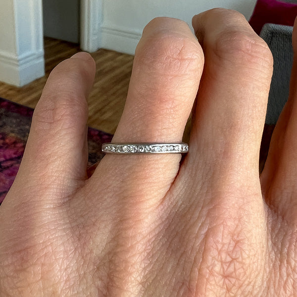 Vintage Diamond Eternity Band sold by Doyle and Doyle an antique and vintage jewelry boutique
