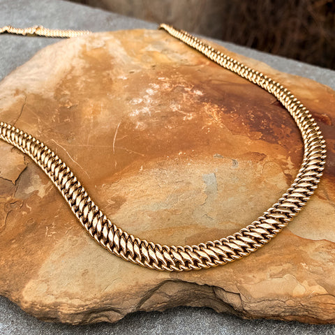 Vintage Gold Chain Necklace sold by Doyle and Doyle an antique and vintage jewelry boutique