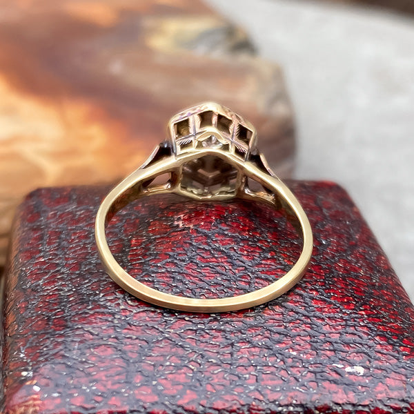 Vintage Diamond Solitaire Ring, Old Euro 0.10ct. sold by Doyle and Doyle an antique and vintage jewelry boutique