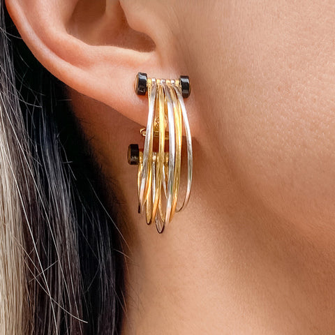 Estate Multi-wire Gold Hoop Earrings, from Doyle & Doyle antique and vintage jewelry