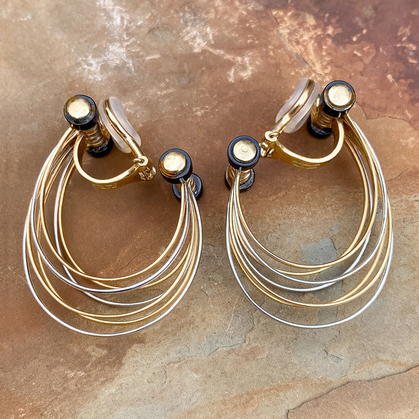 Estate Multi-wire Gold Hoop Earrings, from Doyle & Doyle antique and vintage jewelry