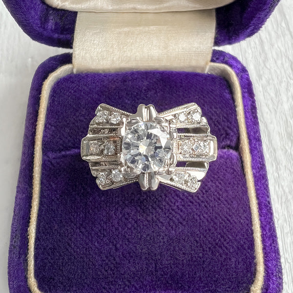 Vintage Diamond Engagement Ring sold by Doyle and Doyle an antique and vintage jewelry boutique
