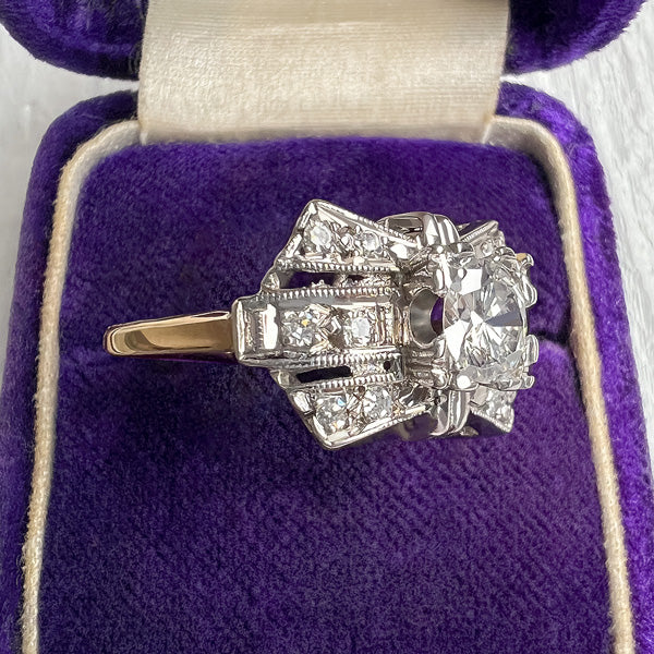 Vintage Diamond Engagement Ring sold by Doyle and Doyle an antique and vintage jewelry boutique