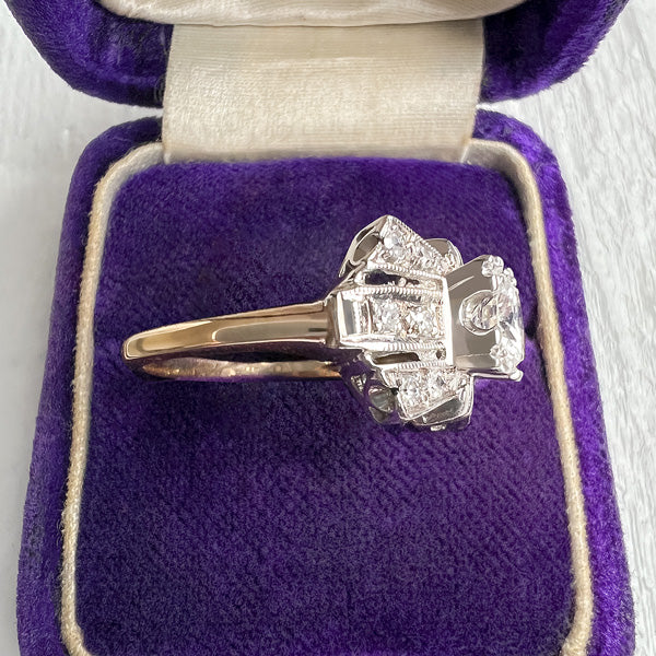 Vintage Diamond Engagement Ring sold by Doyle and Doyle an antique and vintage jewelry boutique