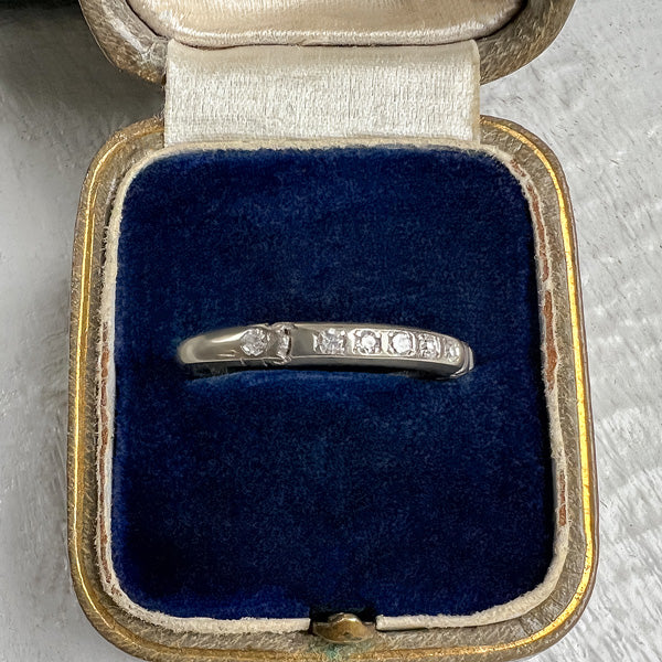 Vintage Diamond Wedding Band sold by Doyle and Doyle an antique and vintage jewelry boutique